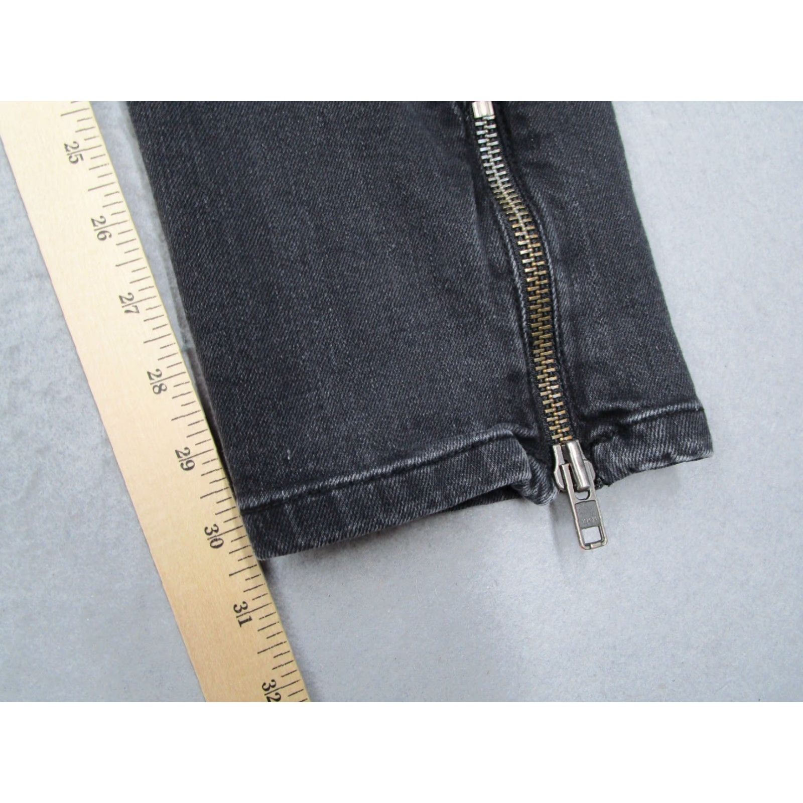 The Kooples The Kooples Men's Jeans 31 Black Slim Fit Denim Zip Ankle Skull Accents Cargo Pockets Rustic Style Size US 31 - 6 Thumbnail