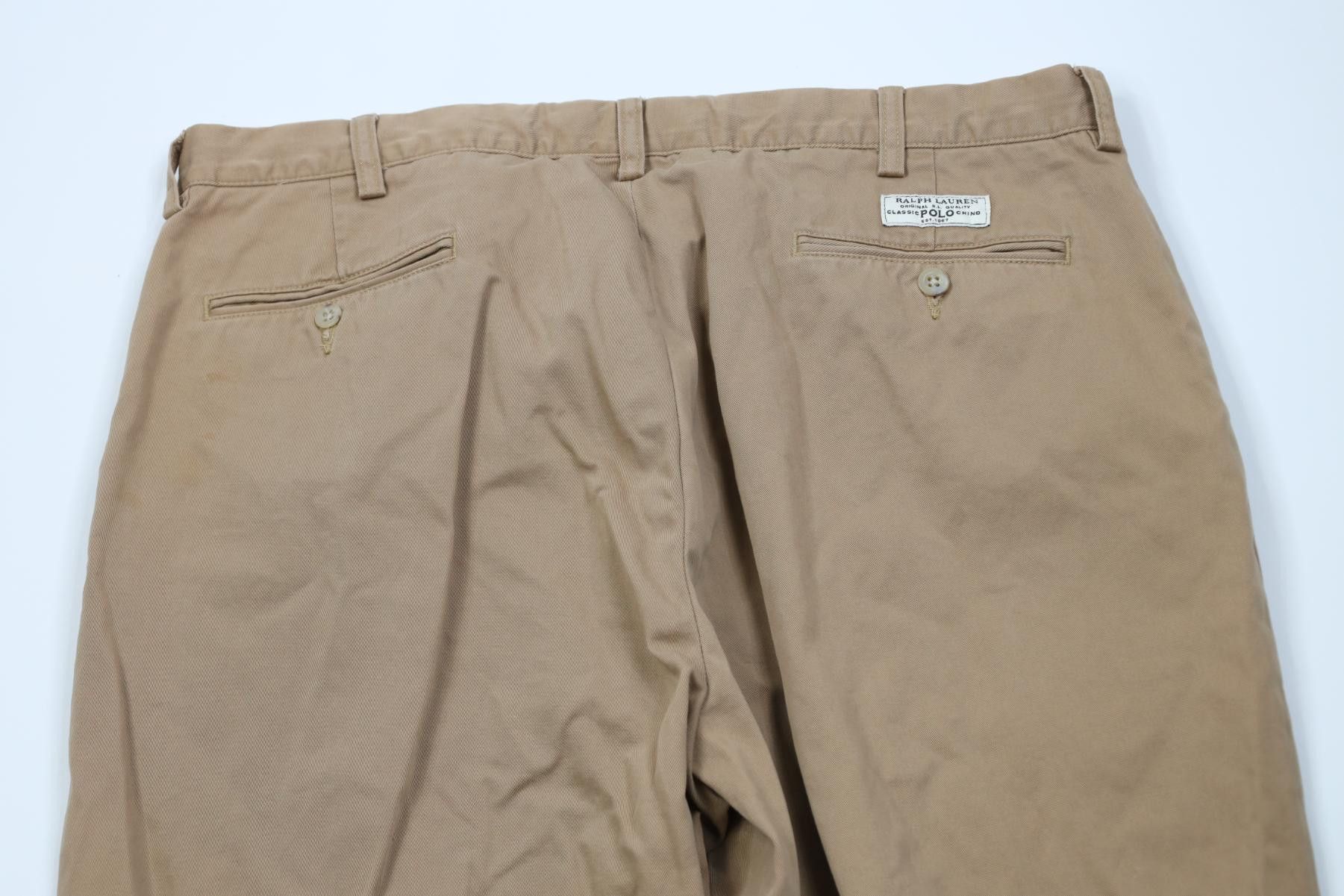 Polo Ralph Lauren Vintage 90s Ralph Lauren Wide Leg Chino Pants Brown Cotton Size US 40 / EU 56 - 11 Thumbnail