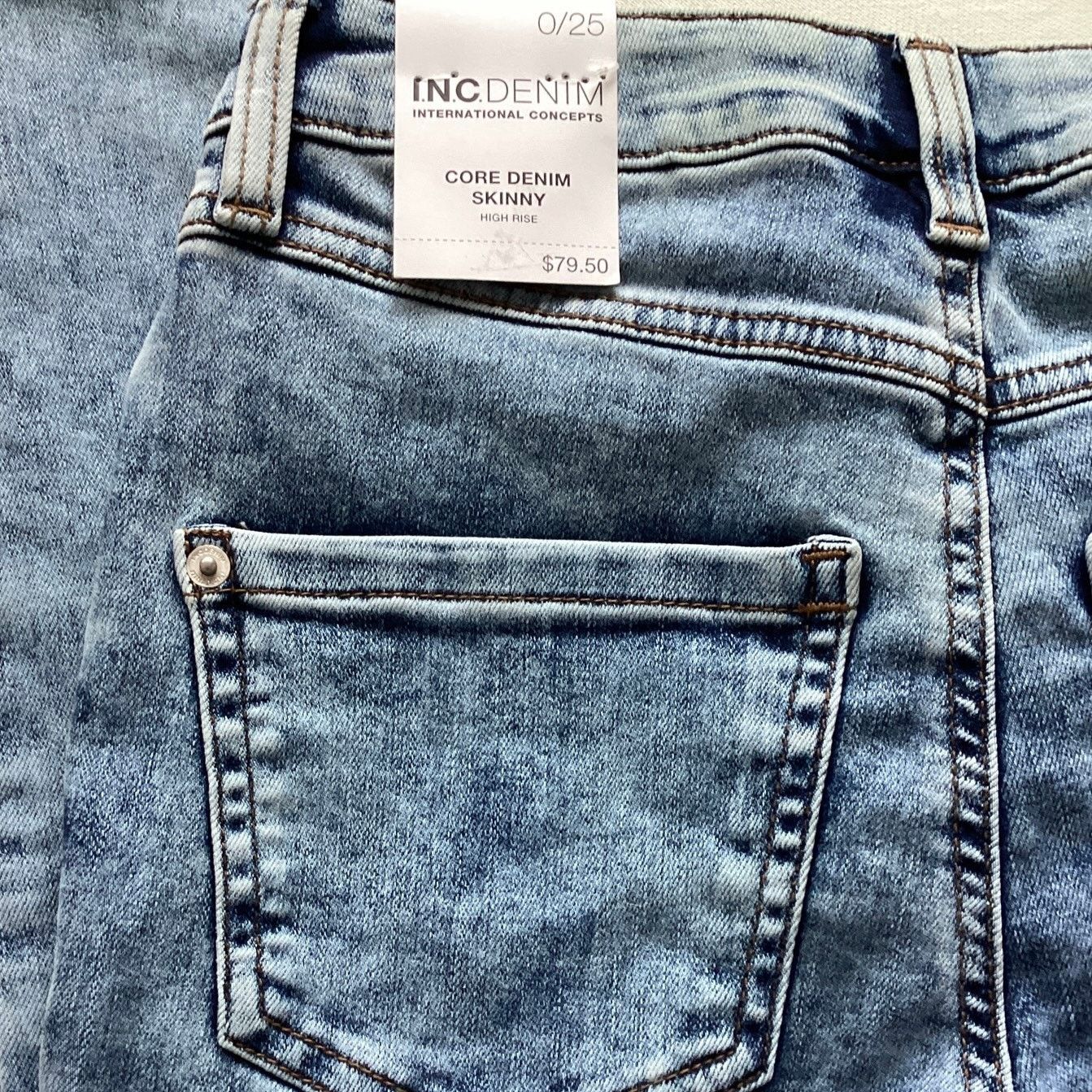 I.N.C INC Denim Womens High-Rise Core Denim Skinny Jeans Size 0/25 Size 25" / US 0 / IT 36 - 4 Thumbnail