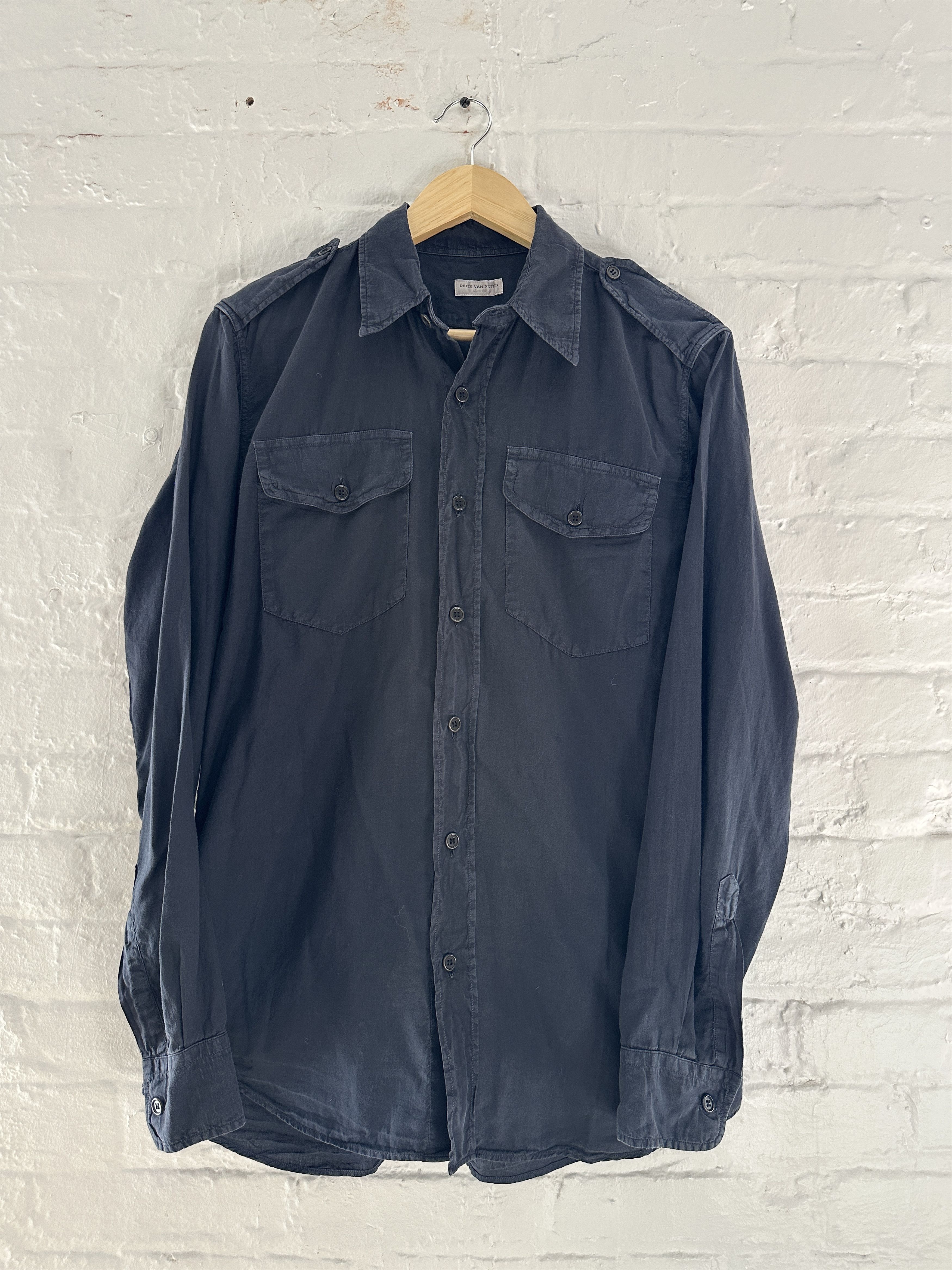Dries Van Noten Dries Van Noten Military Shirt Size US S / EU 44-46 / 1 - 1 Thumbnail