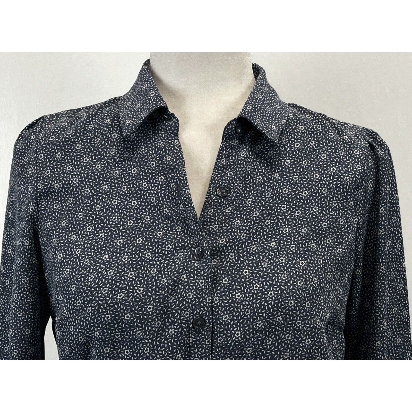 Abercrombie & Fitch Abercrombie & Fitch Floral Shirt Dress Blue Small Women Size S / US 4 / IT 40 - 5 Thumbnail