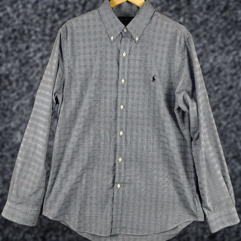 Polo Ralph Lauren Polo Ralph Lauren Shirt Mens XL Slim Fit Performance Long Sleeve Blue Plaid Button Up Collins Button-Down Classic Preppy Mens XL Regular Size US XL / EU 56 / 4 - 1 Thumbnail