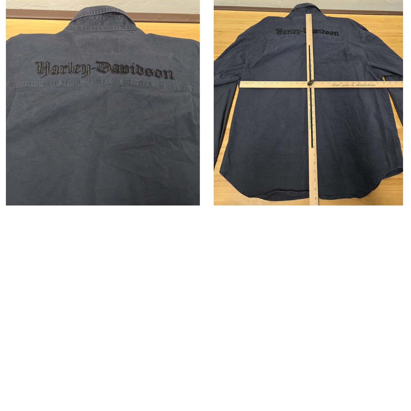 Harley Davidson VINTAGE? No—Harley-Davidson Shirt Mens XL Navy Blue Long Sleeve Button Up Cotton Workwear Size US XL / EU 56 / 4 - 8 Thumbnail