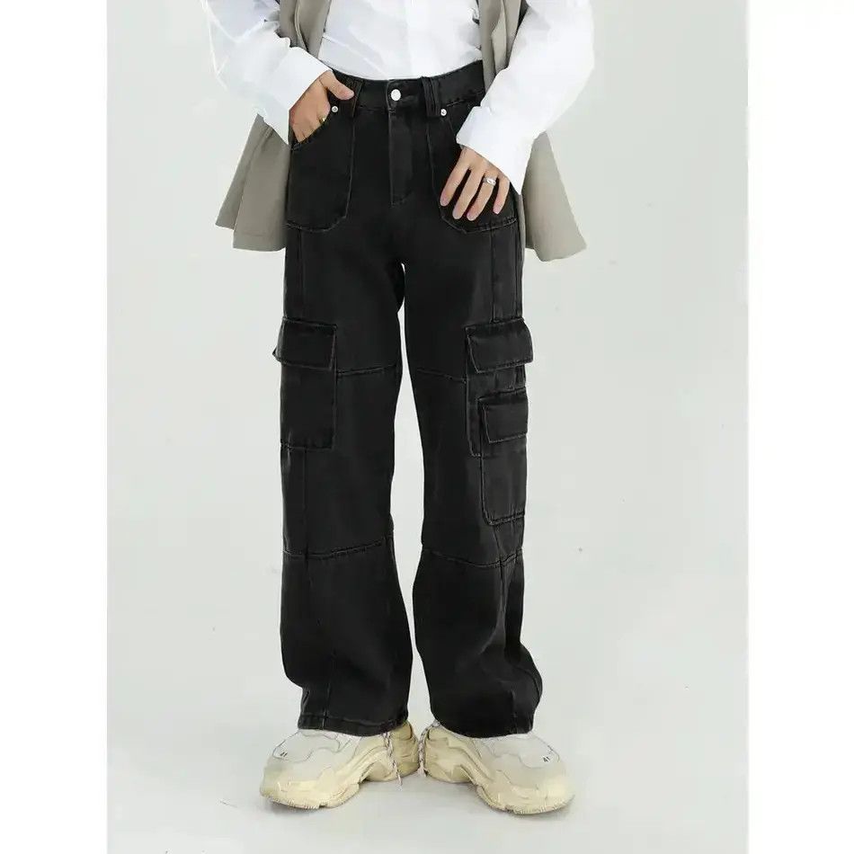 Japanese Brand Retro loose wide leg pocket jeans Size US 32 / EU 48 - 6 Thumbnail