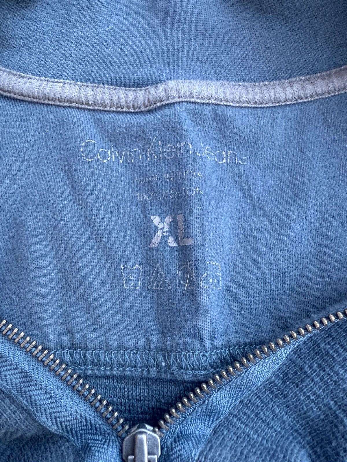 Calvin Klein Calvin Klein Sweater Shirt Top 1/4 Quarter Zip Pullover Blue Size US XL / EU 56 / 4 - 8 Thumbnail