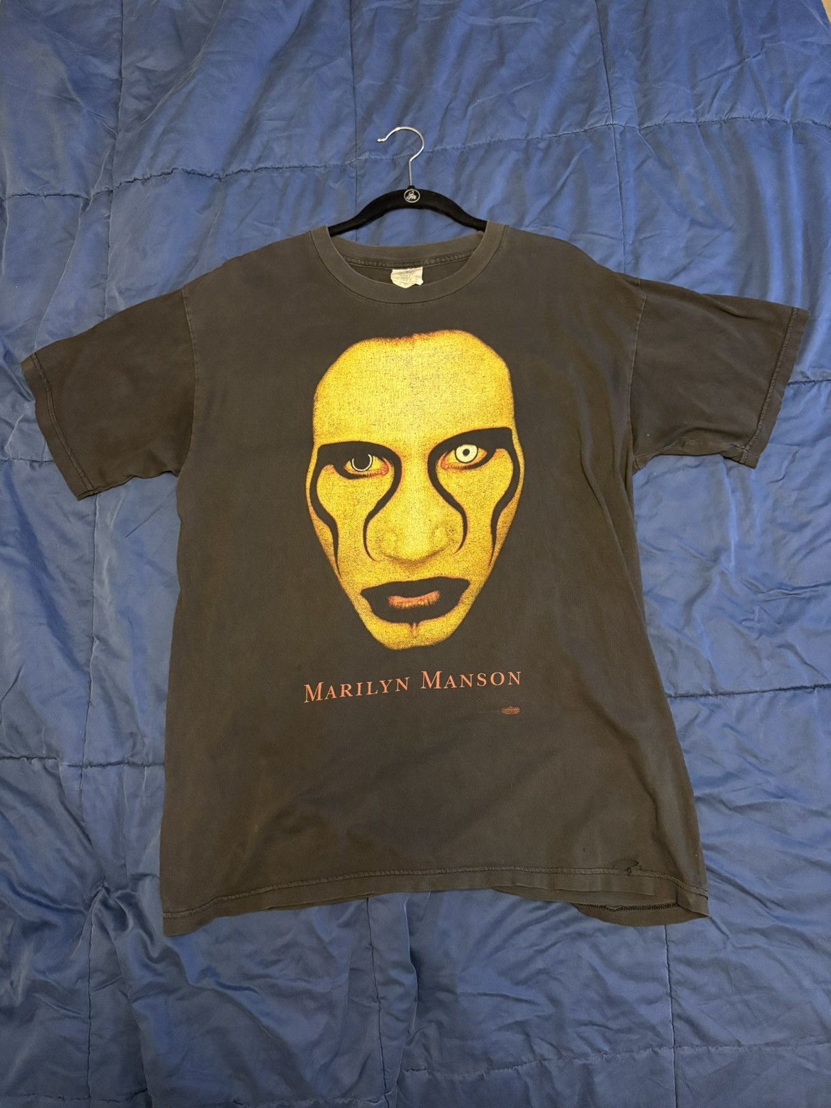 Other Vintage 90s Marilyn Manson Sex Is Dead TShirt Grail Rock Tee Size US L / EU 52-54 / 3 - 1 Thumbnail