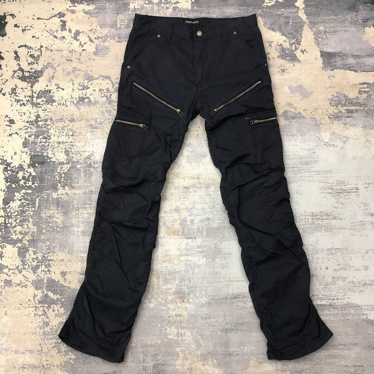 Japanese Brand P288 JUNGLESTORM JAPAN ZIPPER CARGO PANTS Size US 32 / EU 48 - 1 Thumbnail