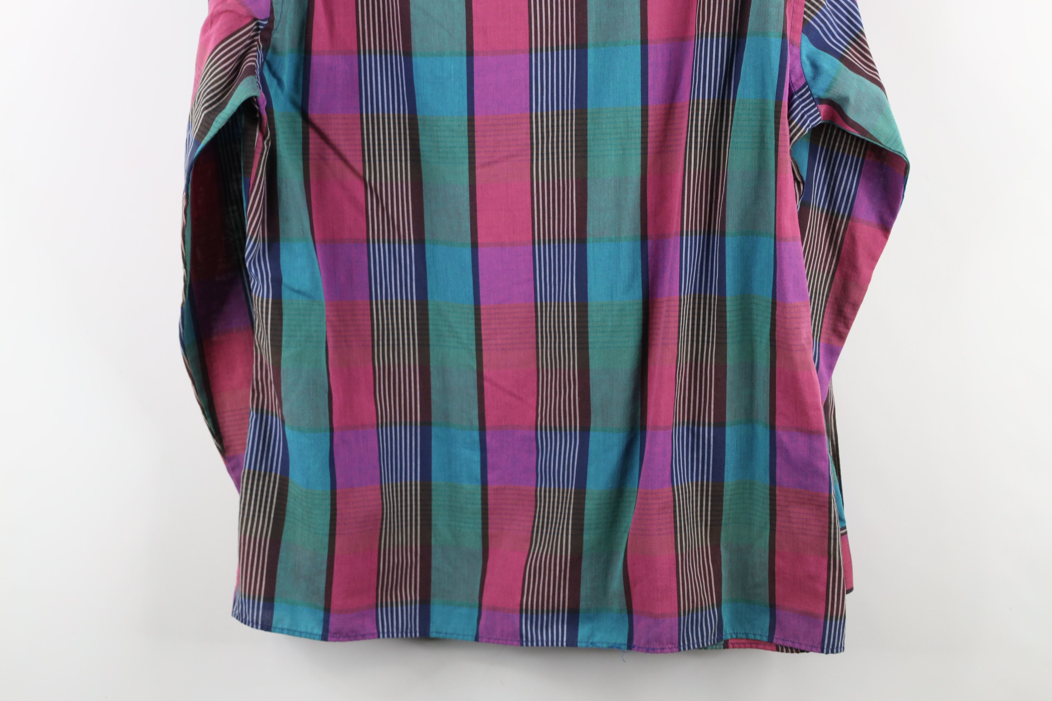 Vintage Vintage 70s 80s Streetwear Madras Collared Button Shirt Size US L / EU 52-54 / 3 - 14 Thumbnail