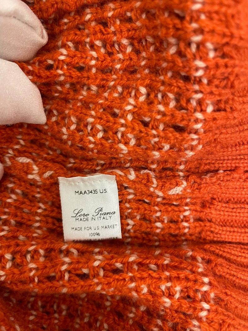 Loro Piana LORO PIANA Orange and red pink V-neck cashmere long sleeve Size M / US 6-8 / IT 42-44 - 4 Thumbnail