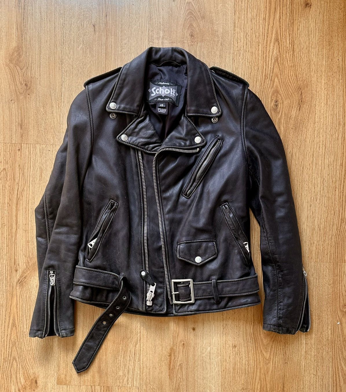 Schott Schott 626VNW Vintaged Cowhide Leather Perfecto Jacket XS Size XS / US 0-2 / IT 36-38 - 4 Thumbnail