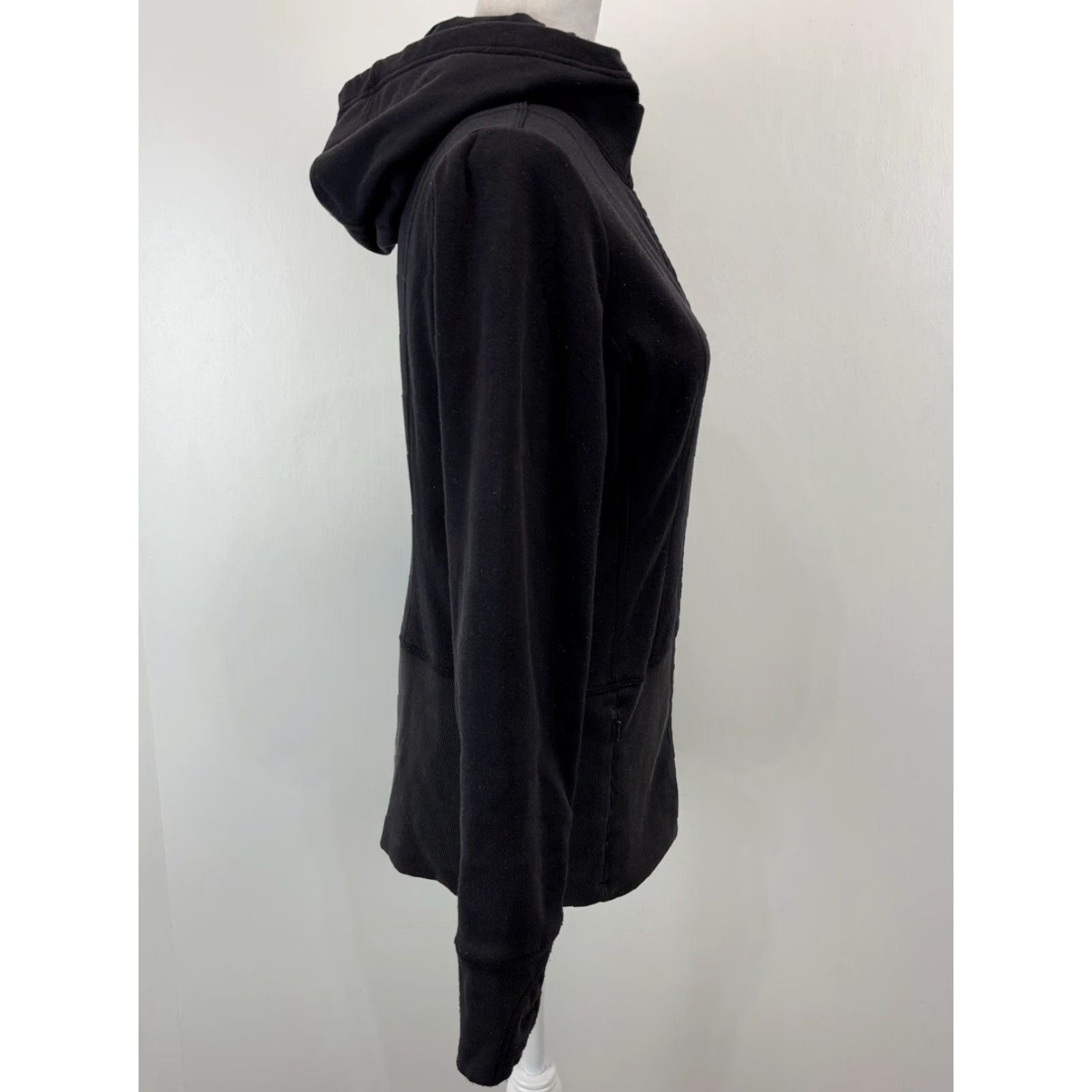Athleta Athleta Hoodie Women Small Black Full Zip Pockets Athleisure Womens Size S / US 4 / IT 40 - 4 Thumbnail