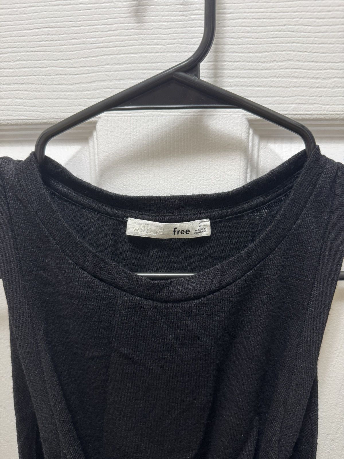 Japanese Brand Wilfred Free Black Avant Garde Knot Tied Crop Top Size US S / EU 44-46 / 1 - 3 Thumbnail