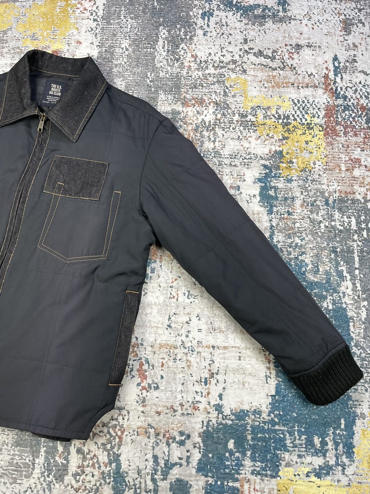 Route 66 × Vintage Route 66 Hybrid Denim Zipper Down Jacket Size US M / EU 48-50 / 2 - 3 Thumbnail