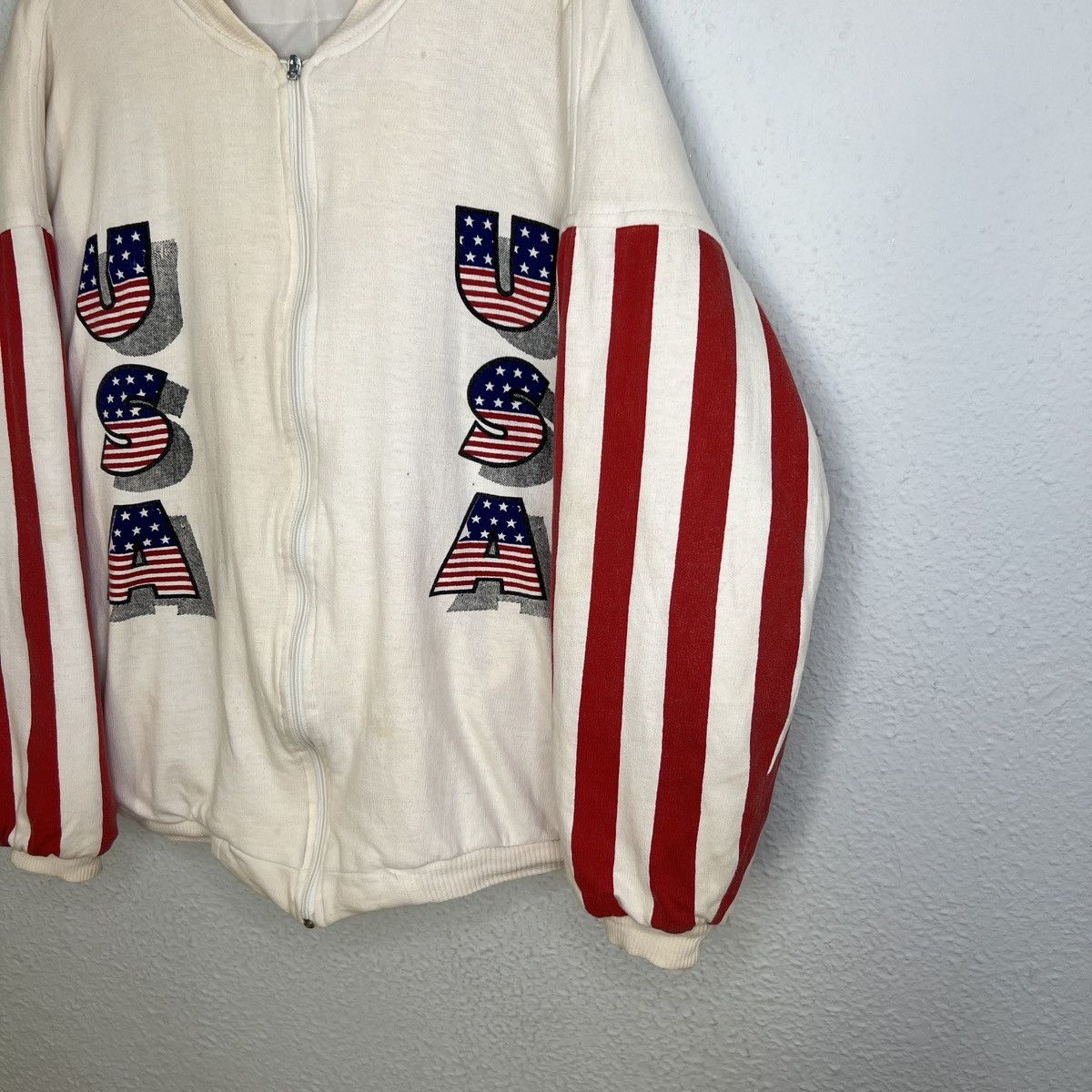 Vintage Vintage The American Way Varsity Bomber Jacket USA Flag 90s Size US L / EU 52-54 / 3 - 4 Thumbnail