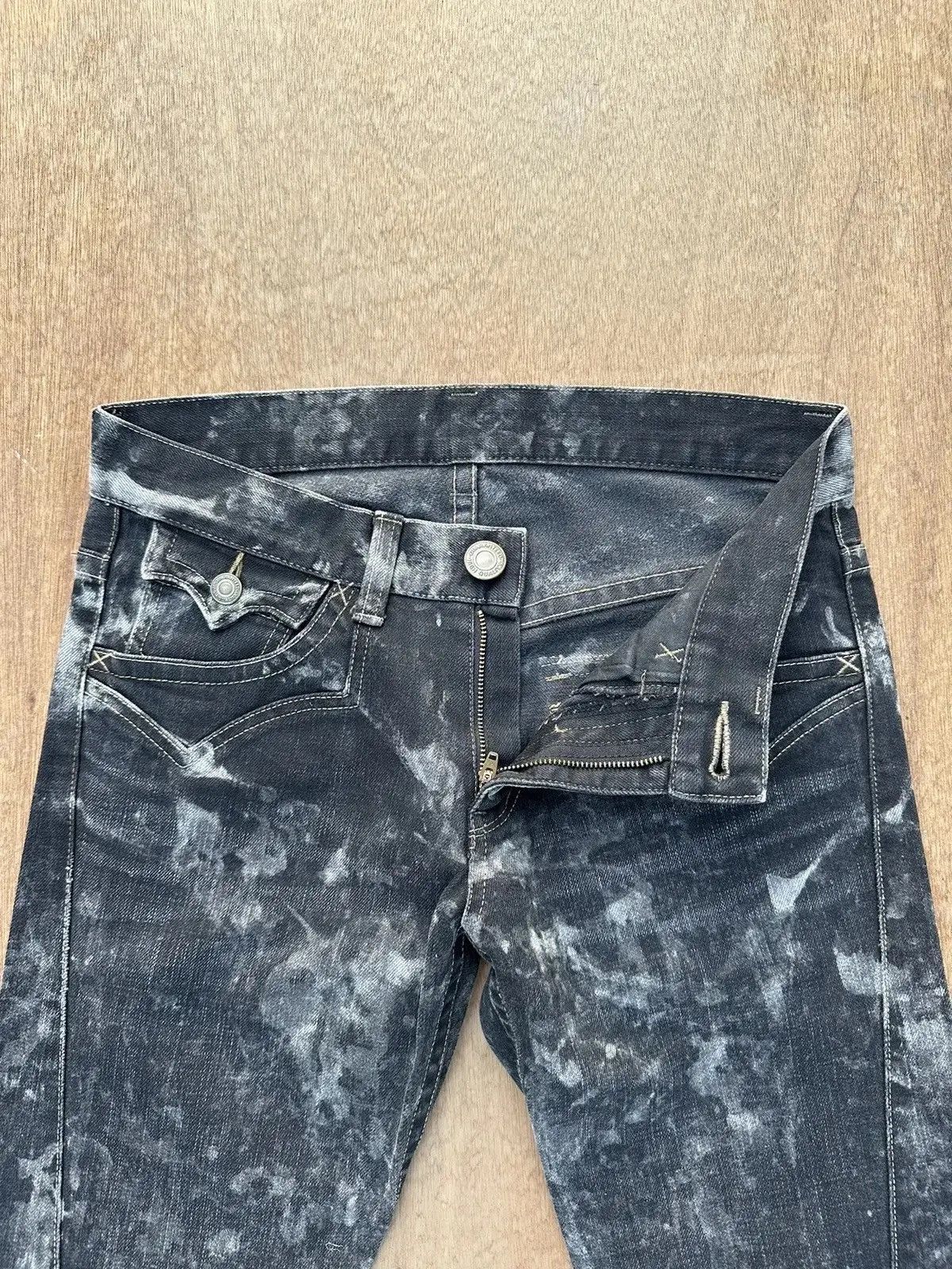 Killer Acid W31 L32 Vintage RATTLE TRAP Curve/Banana Legs Acid Wash Pant Size US 31 - 6 Thumbnail