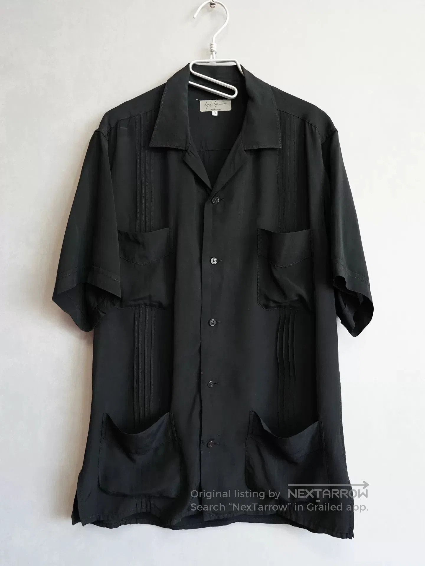 Yohji Yamamoto Yohji Yamamoto Silk Blend Short Sleeve Shirt. Size US L / EU 52-54 / 3 - 1 Thumbnail