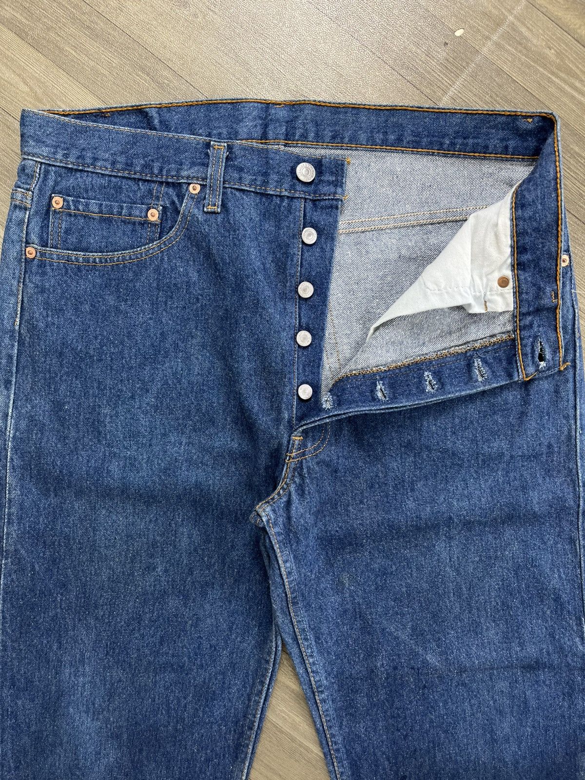 Levi's Vintage Clothing 🇺🇸1990s Vintage Levis 501XX 38x32 Straight Leg Blue Jeans Size US 38 / EU 54 - 7 Thumbnail