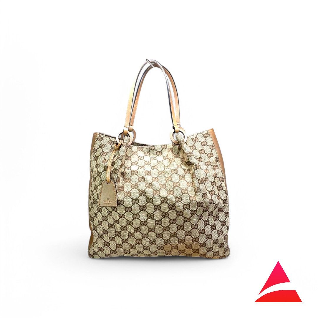 Gucci Gucci - Canvas Leather Handbag Shoulder Bag GG Monogram Size ONE SIZE - 1 Thumbnail