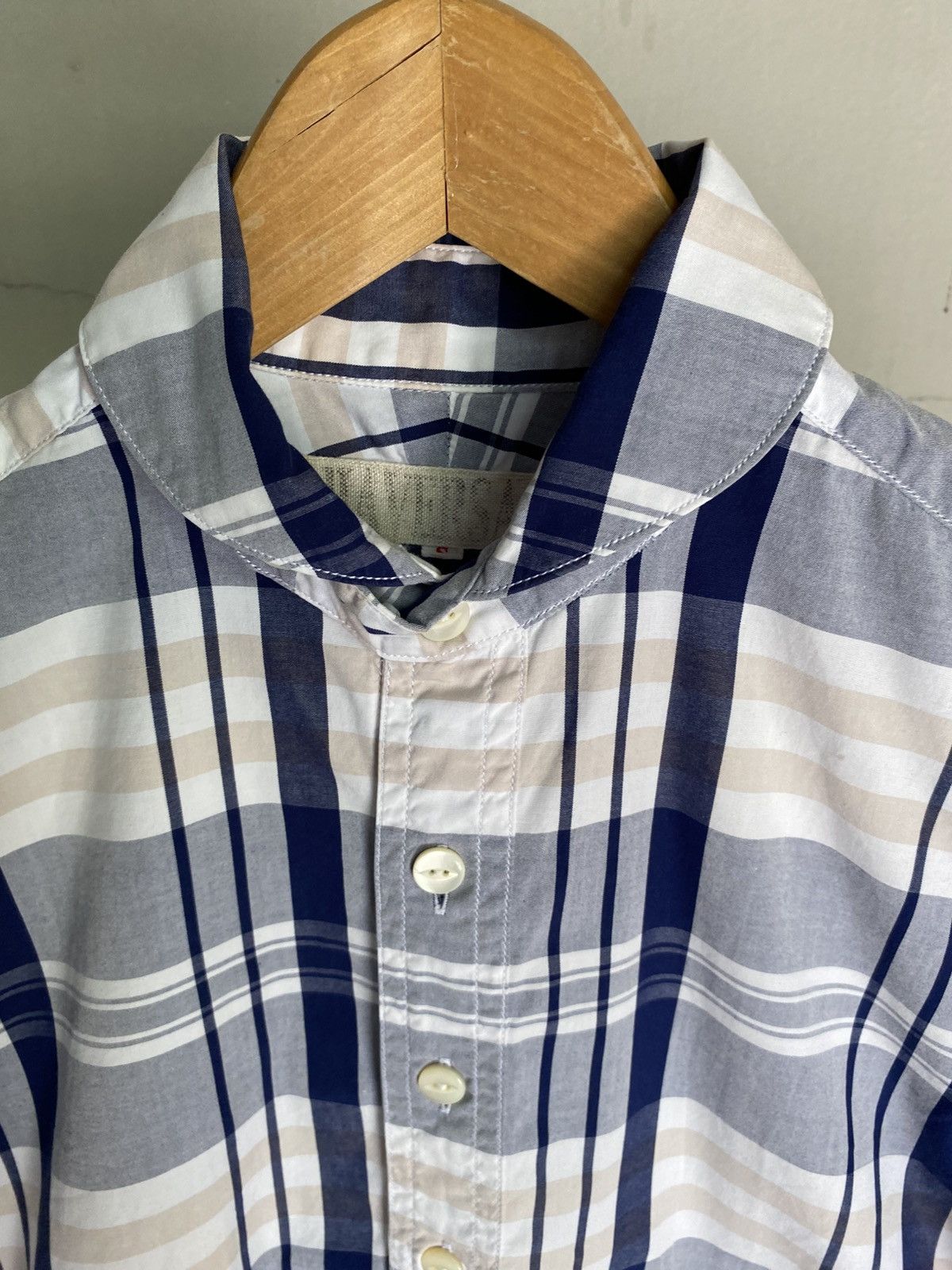 Haversack HAVERSACK Blue-White-Grey Plaid Short-Sleeve Shirt Size US S / EU 44-46 / 1 - 16 Thumbnail