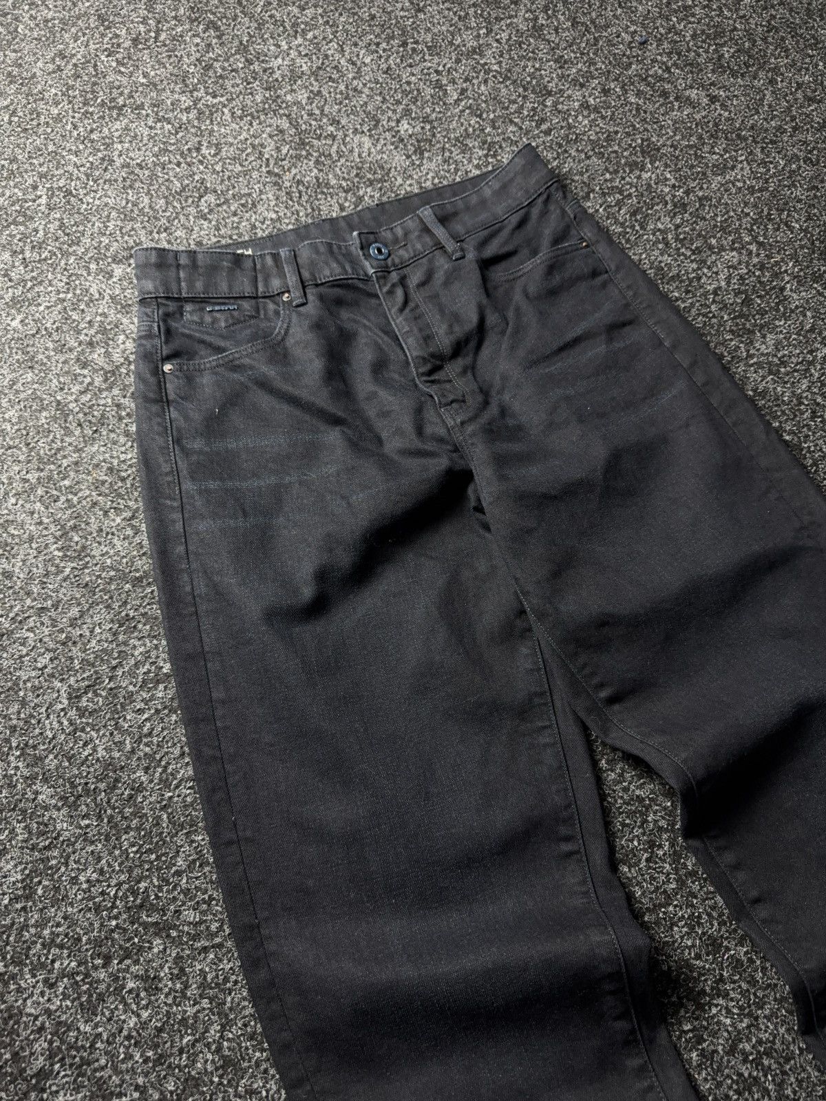 G-Star G-Star RAW Janeh Loose Tapered Jeans Black Cradle Denim Y2K Size 29" - 6 Thumbnail