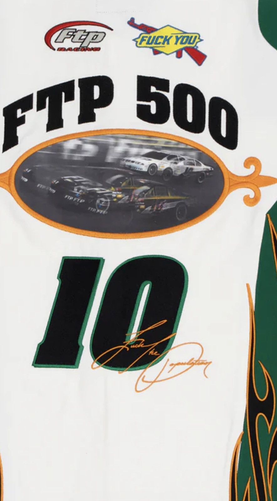 Fuck The Population FTP Raceway Button Shirt White Green XL (Confirmed) Size US XL / EU 56 / 4 - 3 Thumbnail