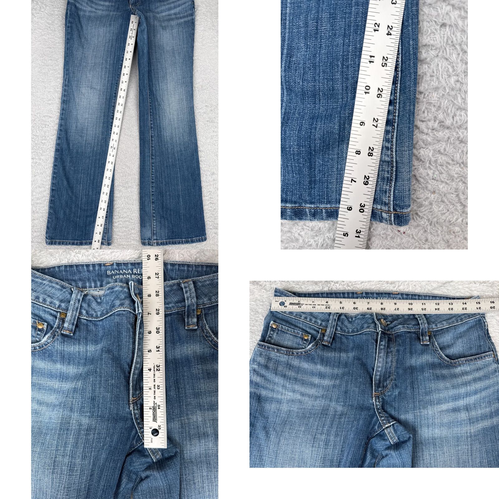 Banana Republic Banana Republic Jeans Womens 8 Blue Denim Bootcut Mid Rise 30x31 Cotton 30 31 Denim Bootcut American 90s Womens Jeans Size 30" / US 8 / IT 44 - 8 Thumbnail