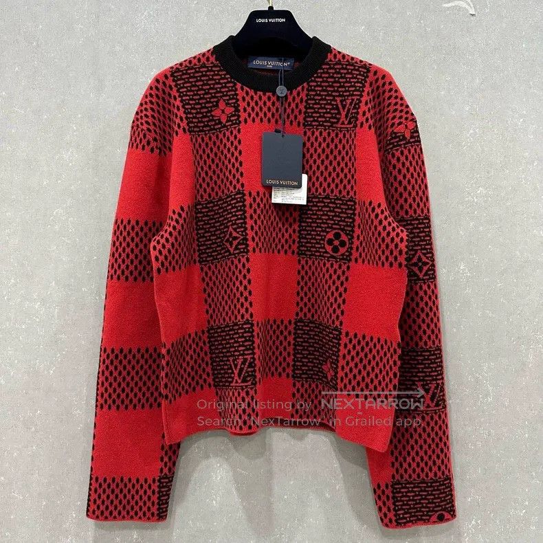 Louis Vuitton Louis Vuitton Logo Plaid Jacquard Crew Neck Pullover Long Size US XS / EU 42 / 0 - 1 Thumbnail