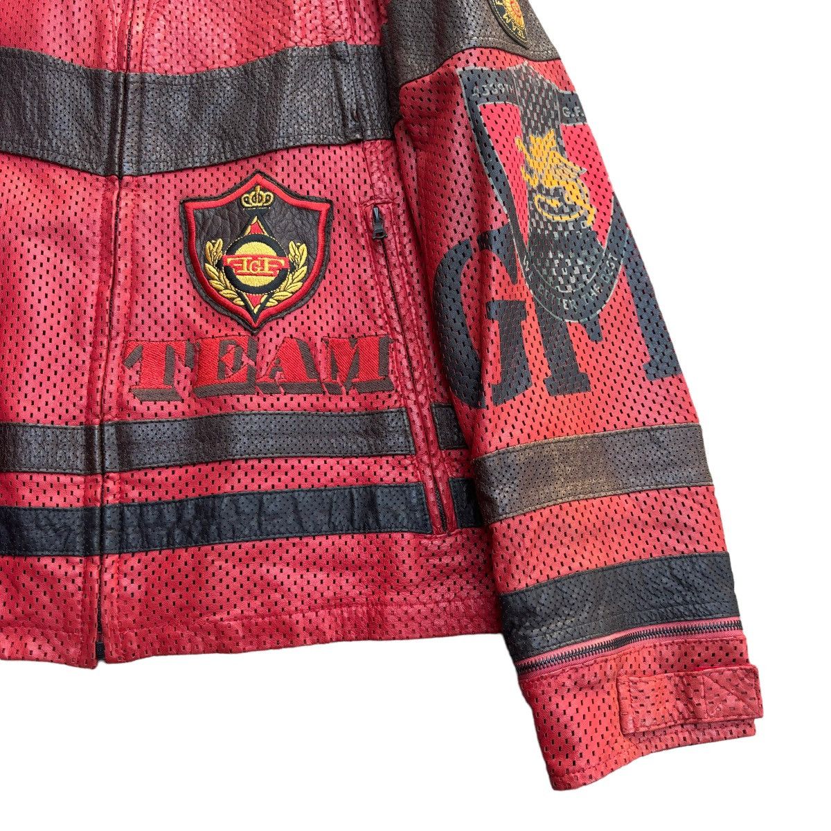 Gianfranco Ferre Ferre Racing Team Rally Dakar Leather Jacket Size US M / EU 48-50 / 2 - 6 Thumbnail