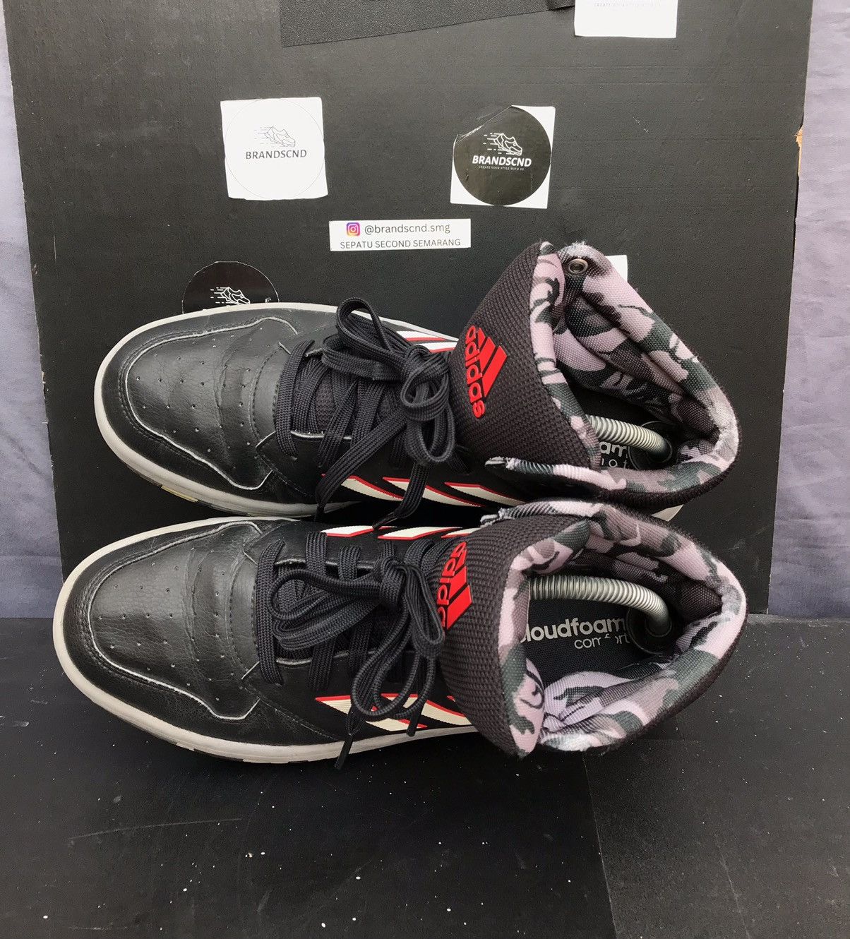 Adidas Adidas Neo GAMETALKER Basketball Shoes Men Mid- Top Black Size US 9 / EU 42 - 4 Thumbnail