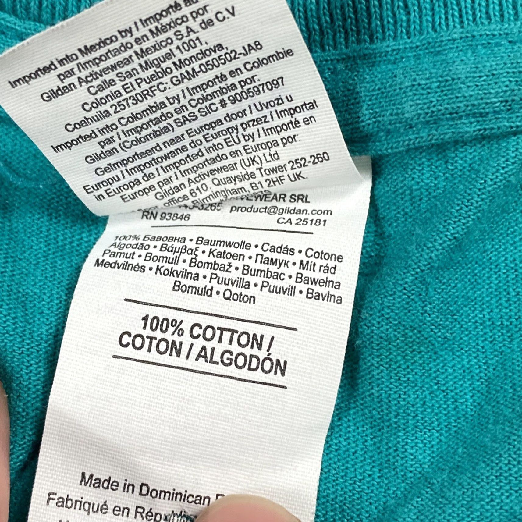 Gildan VINTAGE 1991 TopSail Turtle Project Eco Nature T-Shirt Men Size Large Teal Graphic Eco woods Size US L / EU 52-54 / 3 - 6 Thumbnail
