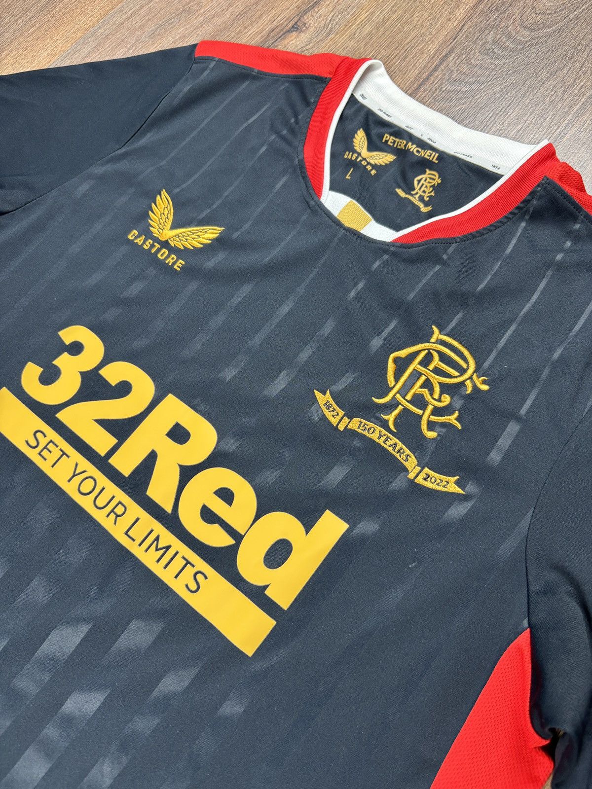 Castore Glasgow Rangers FC 2021/22 Away Jersey Shirt 150 Years Size US L / EU 52-54 / 3 - 3 Thumbnail