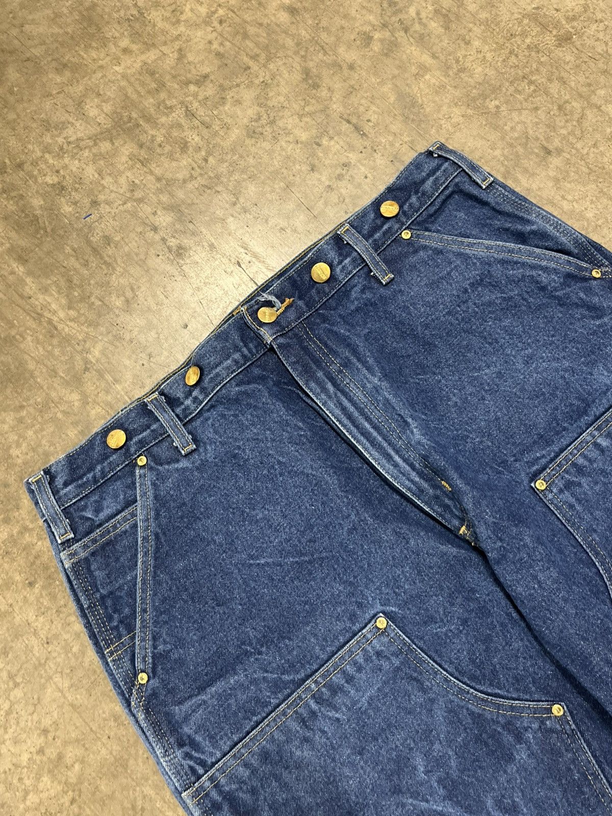 Carhartt Carhartt double knees denim pair rare streetwear hype baggy Size US 36 / EU 52 - 5 Thumbnail