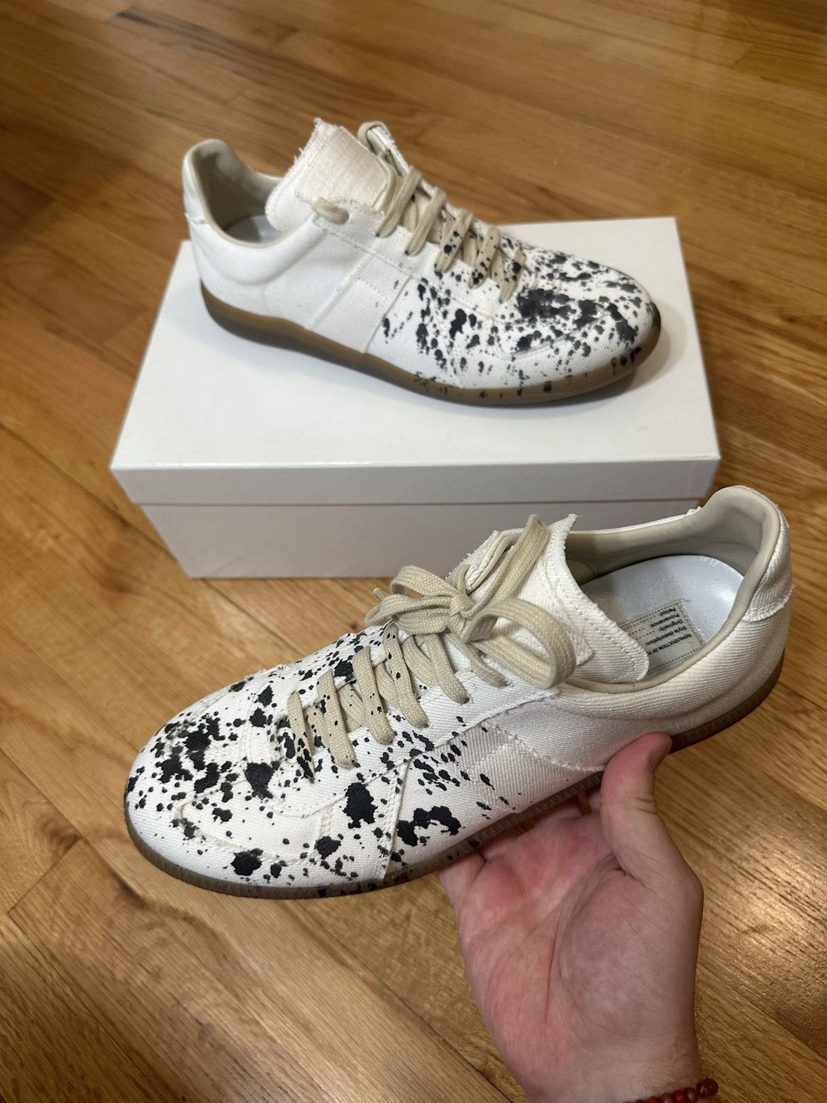 Maison Margiela GAT Paint Splatter White - EU42.5 / US9 / UK8