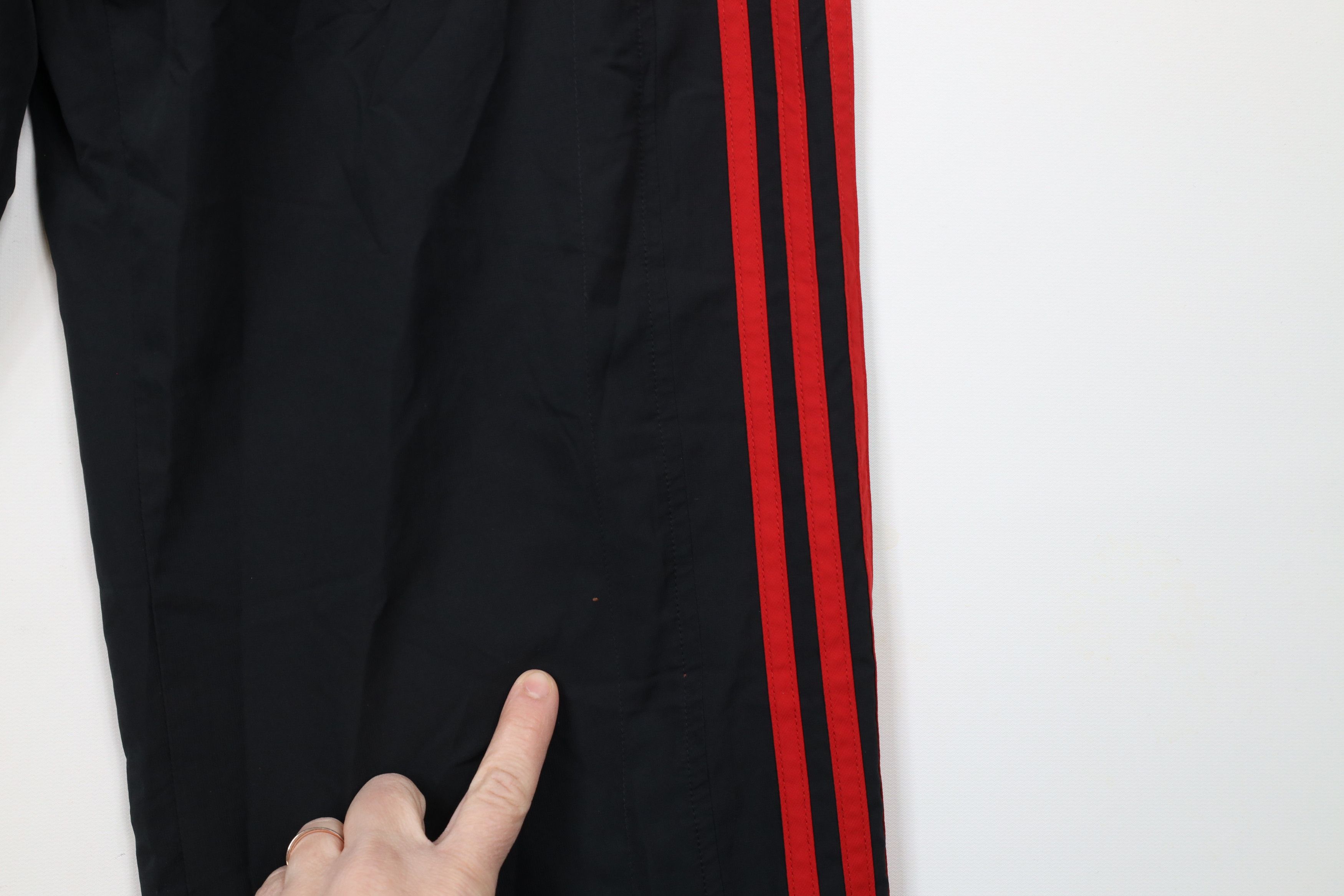 Adidas × Vintage Vintage Adidas Spell Out Striped Lined Wide Leg Pants Black Size US 34 / EU 50 - 6 Thumbnail