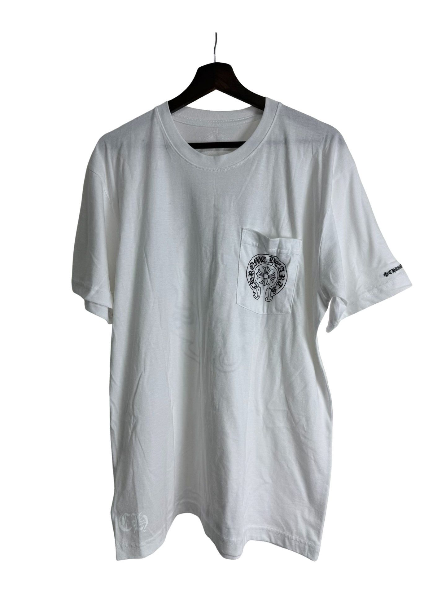 Chrome Hearts CHROME HEARTS MIAMI HORSE SHOE POCKET T-SHIRT WHITE