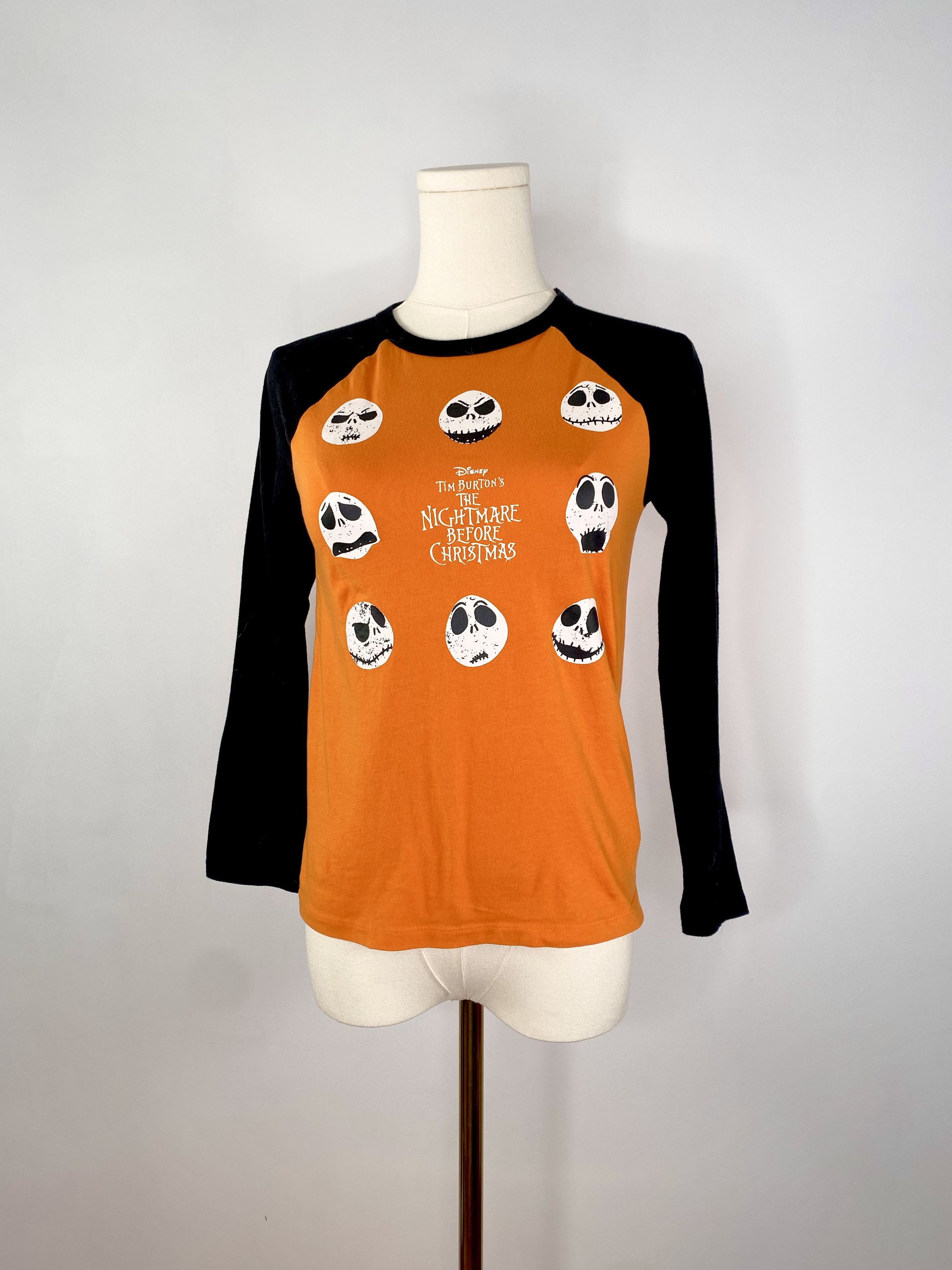 Disney Nightmare Before Christmas by Tim Burton Orange Baseball Tee Size ONE SIZE - 1 Thumbnail