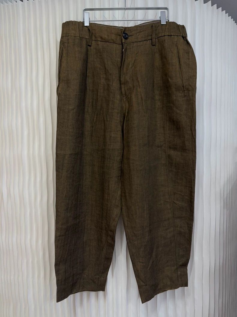 Ziggy Chen Ziggy Chen Linen Cropped Trousers Size US 32 / EU 48 - 1 Thumbnail