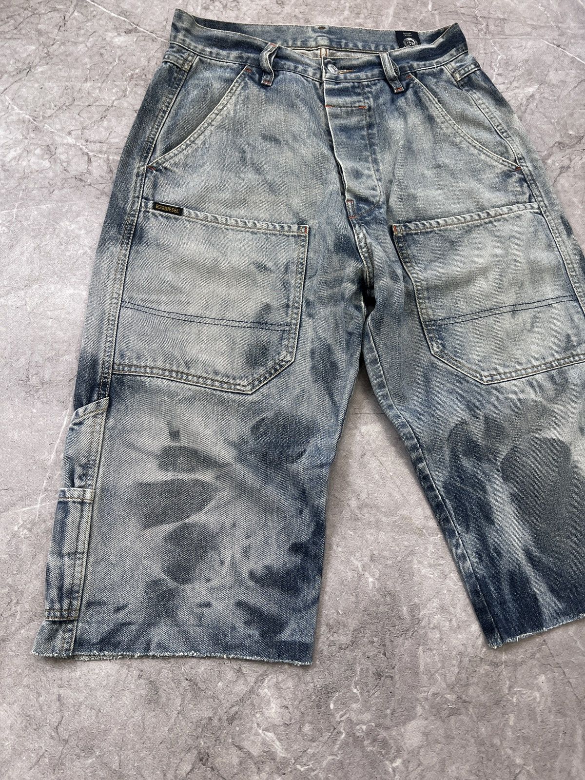 Designer × Diesel Vintage 90s diesel carpenter cargo washed pants Shirts y2k Size US 29 - 3 Thumbnail