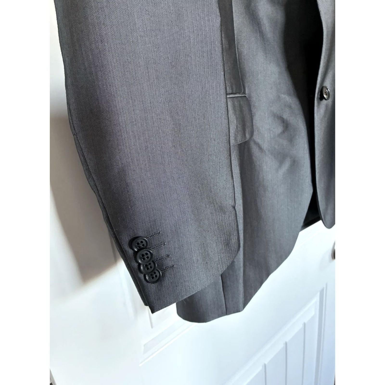 Apt. 9 apt. 9 suit jacket long 42 mens gray two-button formal coat 2 piece Size 42R - 5 Thumbnail