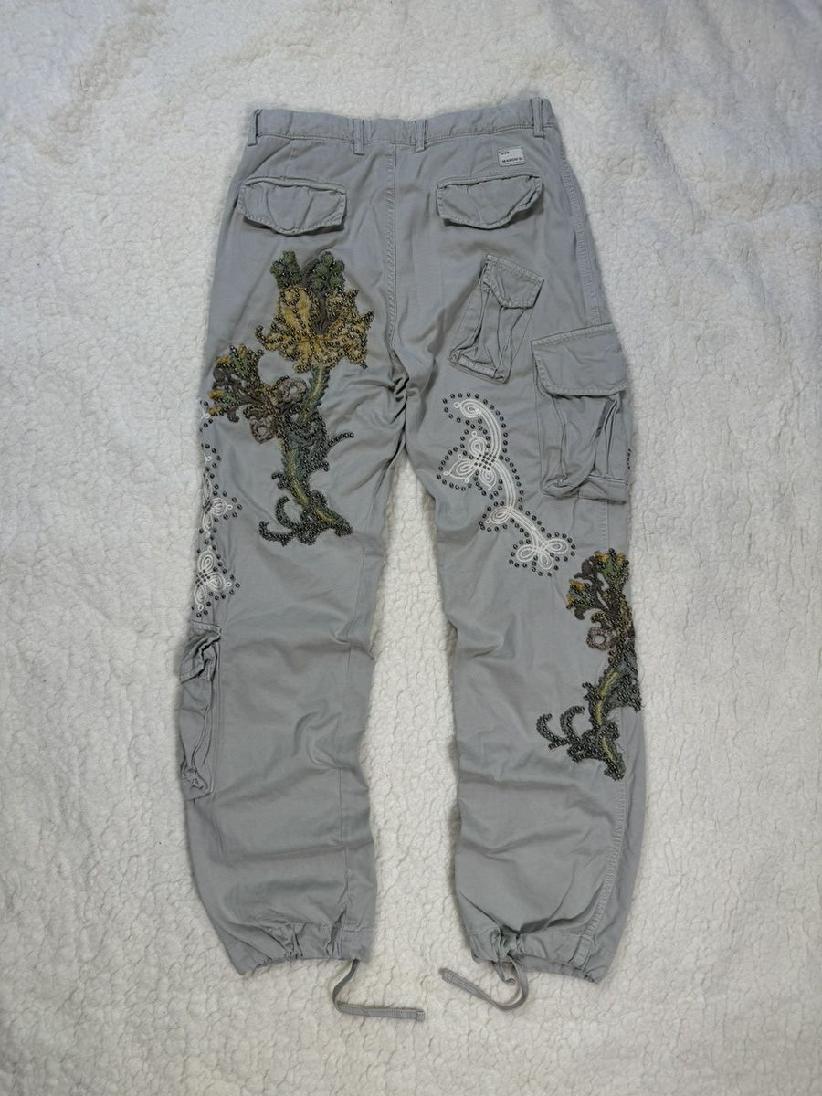 Mason's Masons embroidery metal rivets vintage cargo pockets pants Size US 32 / EU 48 - 9 Thumbnail
