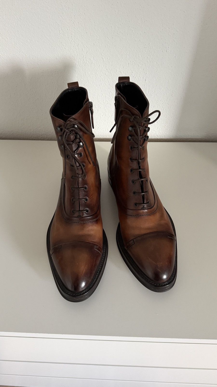 Berluti 2017 Haider Ackermann Brown Leather Bergen Zip Boots 44 Size US 11 / EU 44 - 3 Thumbnail