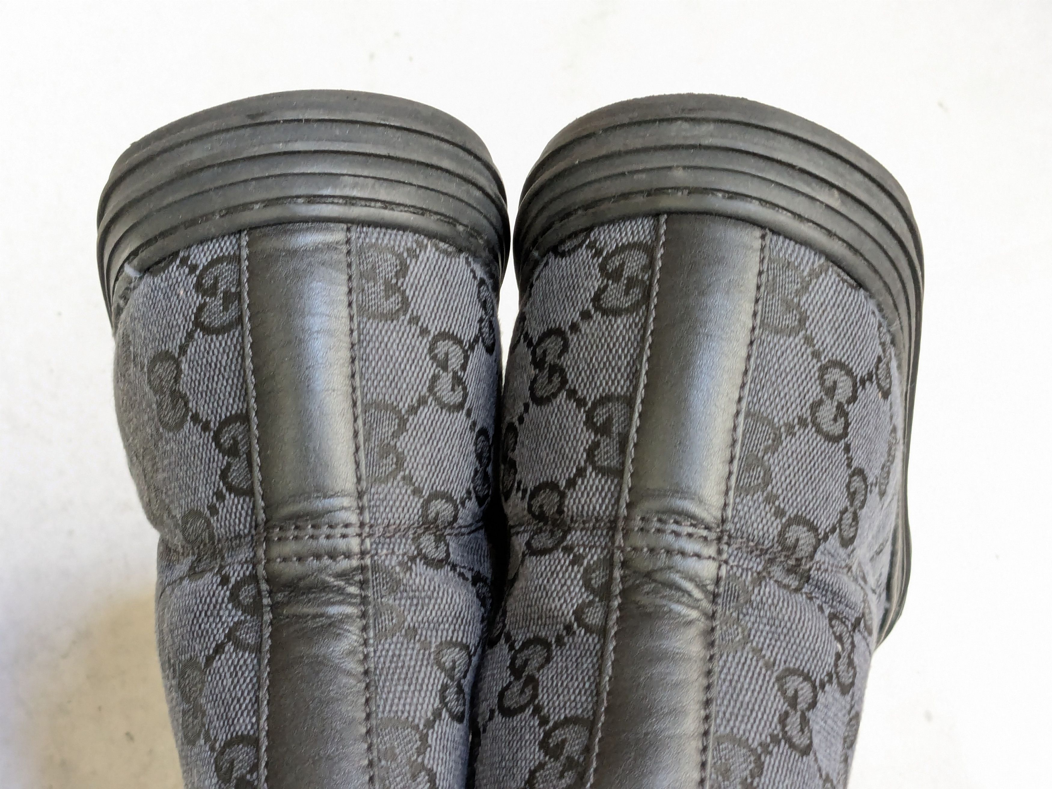 Gucci Gucci Monogram Sneakers Black 11.5 High Tops Size US 11.5 / EU 44-45 - 17 Thumbnail