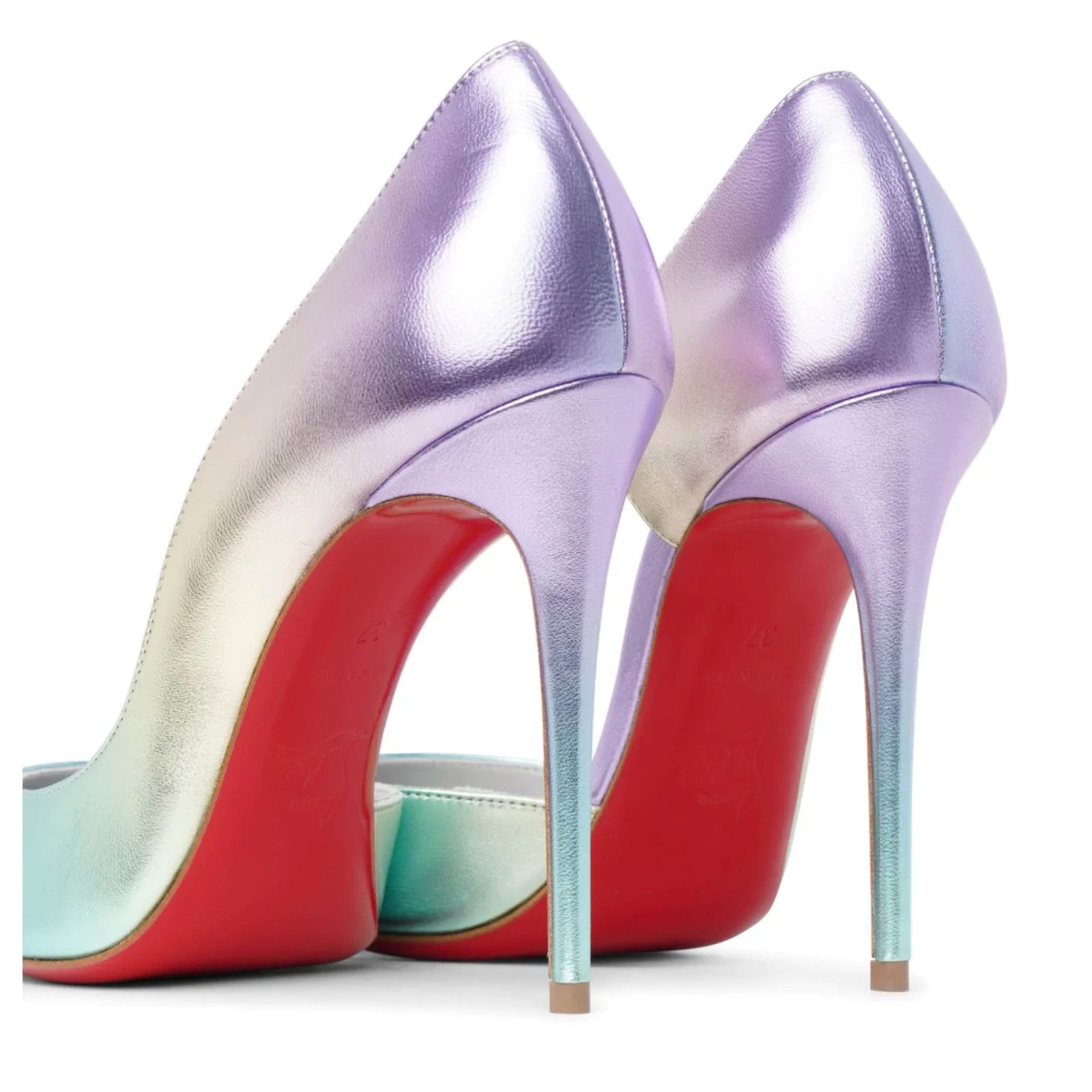 Christian Louboutin Iriza 100 Multicolor Licorne Leather D'Orsay Heel Pump 37.5 Size US 7.5 / IT 37.5 - 10 Thumbnail