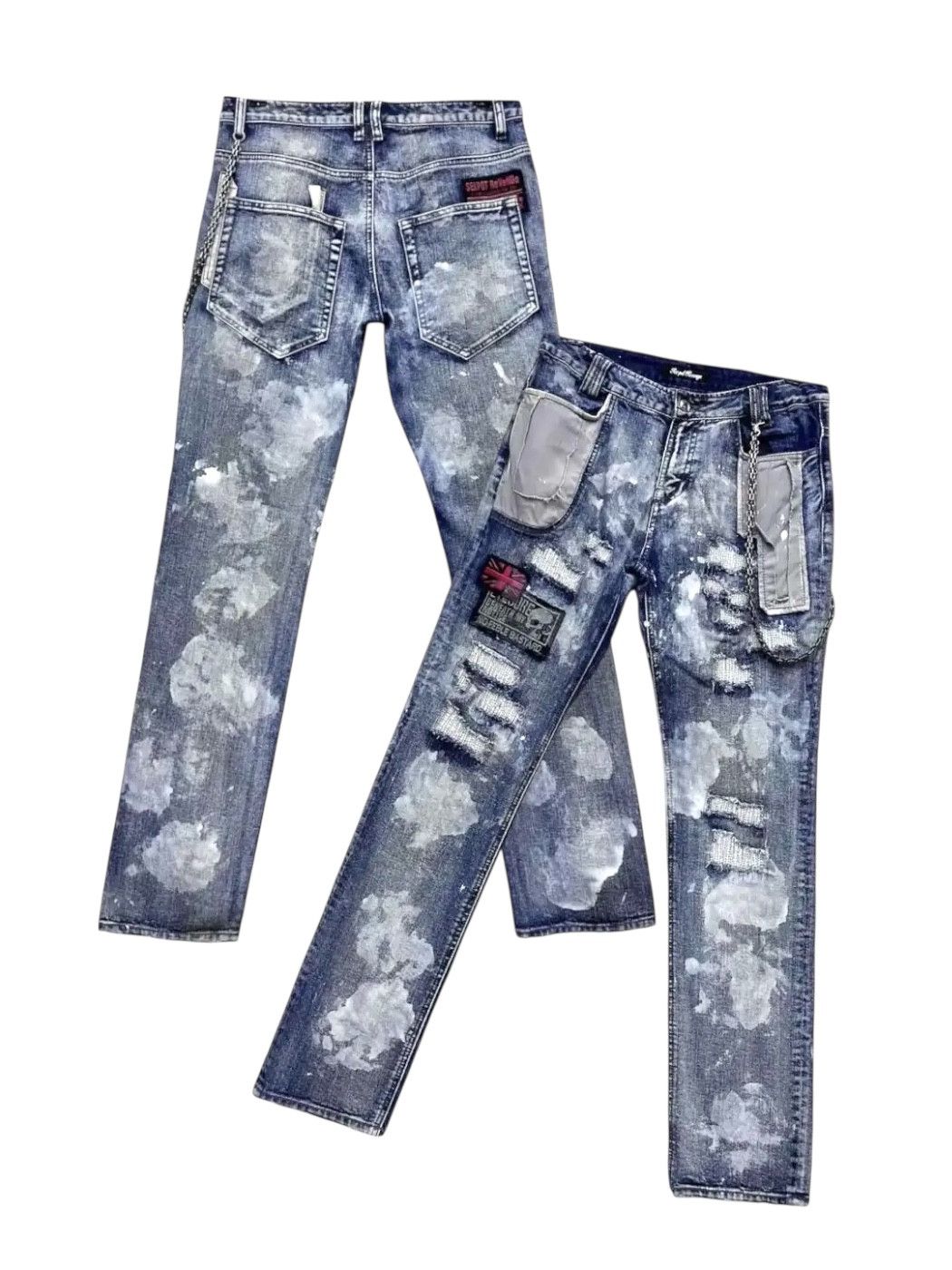 Sex Pot ReVeNGe FYE💥SEXPOT REVENGE TOKYO Thrash Punk Metal Distressed Denim Size US 30 / EU 46 - 1 Thumbnail