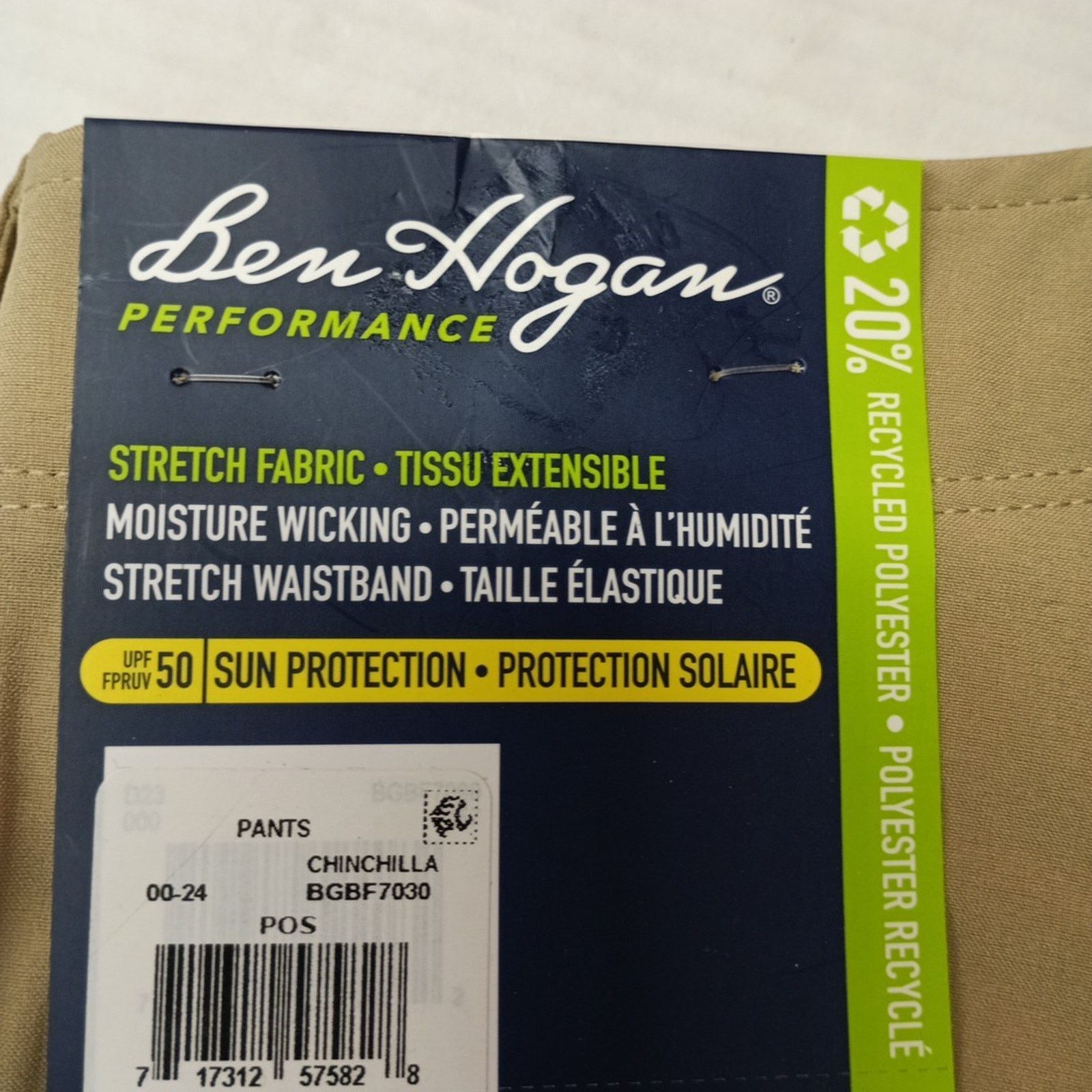Other Ben Hogan Men Pants 40x30 Khaki Tan Flex Waist Stretch Chino Size US 40 / EU 56 - 2 Thumbnail