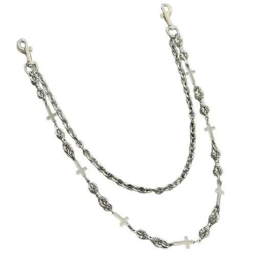 Jewelry 636Silver Cross Chain Wallet Chain, Gothic Punk Accessory Size ONE SIZE - 5 Thumbnail