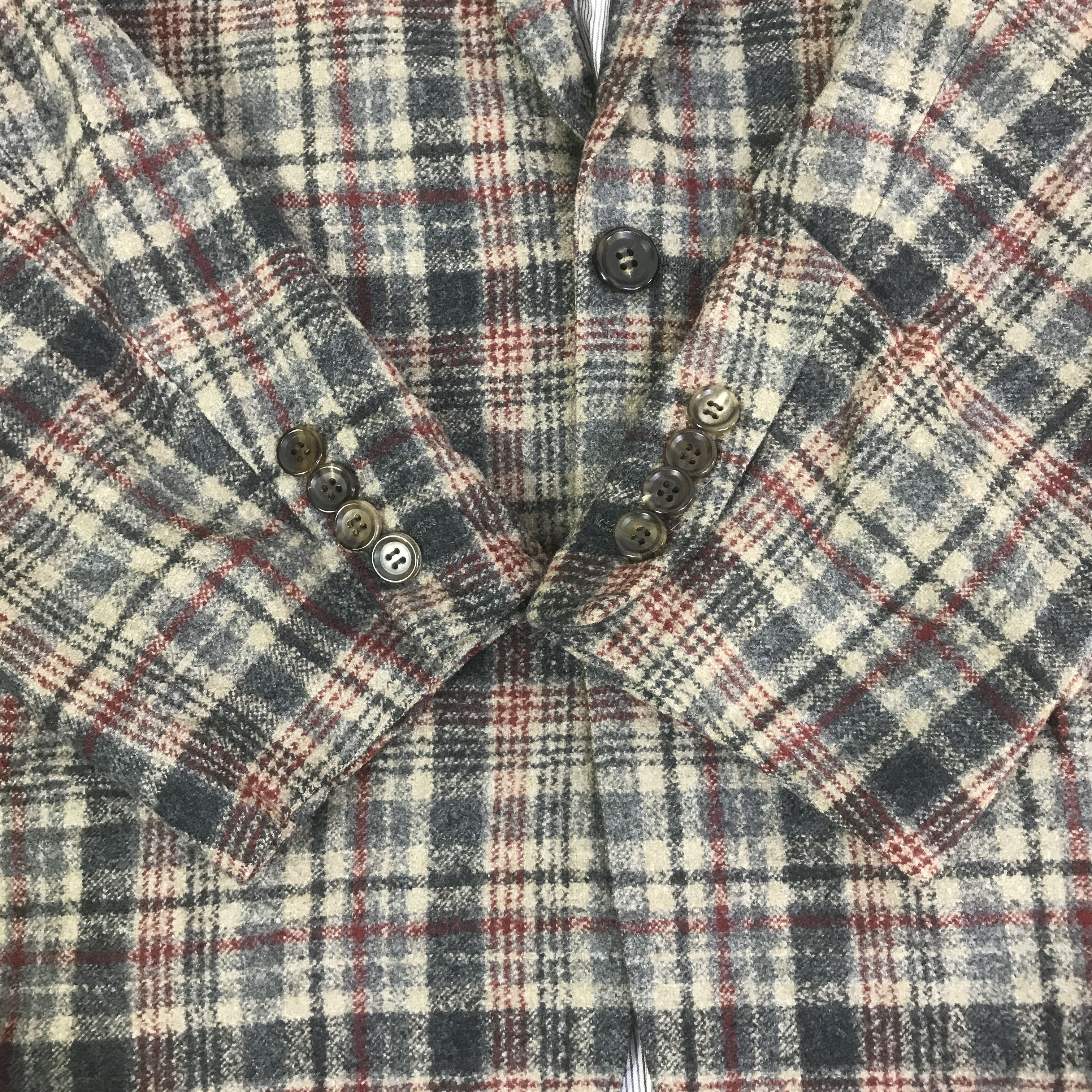 Ermenegildo Zegna ERMENEGILDO ZEGNA TARTAN BLAZER COAT JACKET K138B10 Size US L / EU 52-54 / 3 - 7 Thumbnail