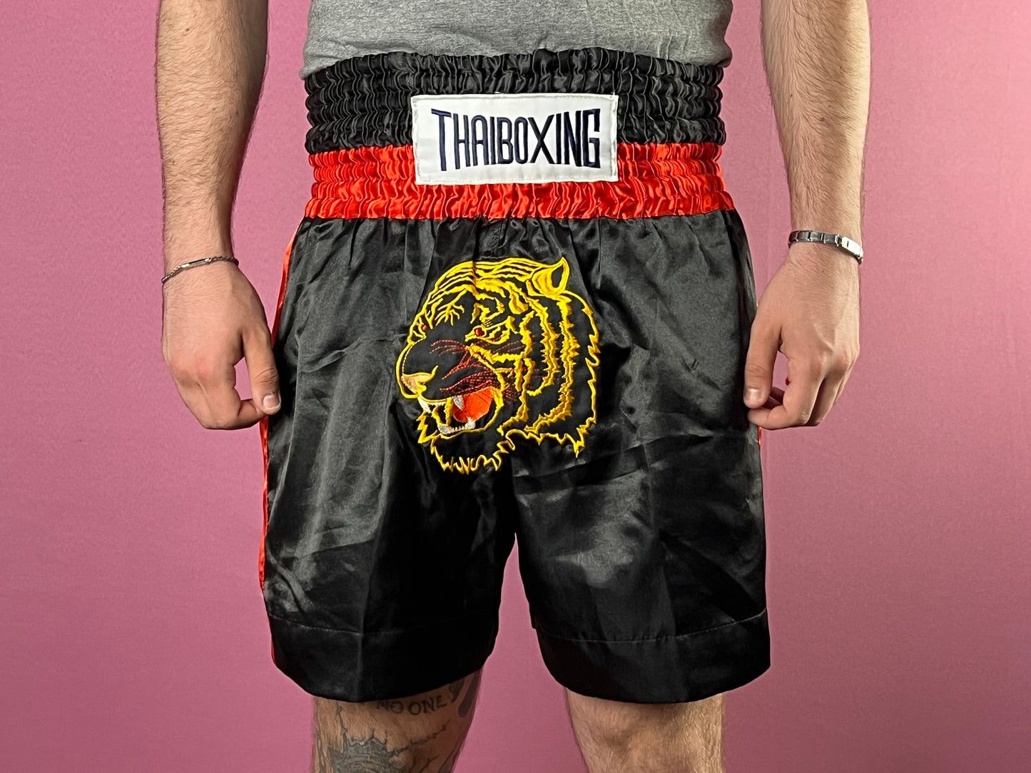 Vintage Vintage Men's Muay Thai Boxing Shorts Embroidered Tiger Size US 44 / EU 60 - 3 Thumbnail