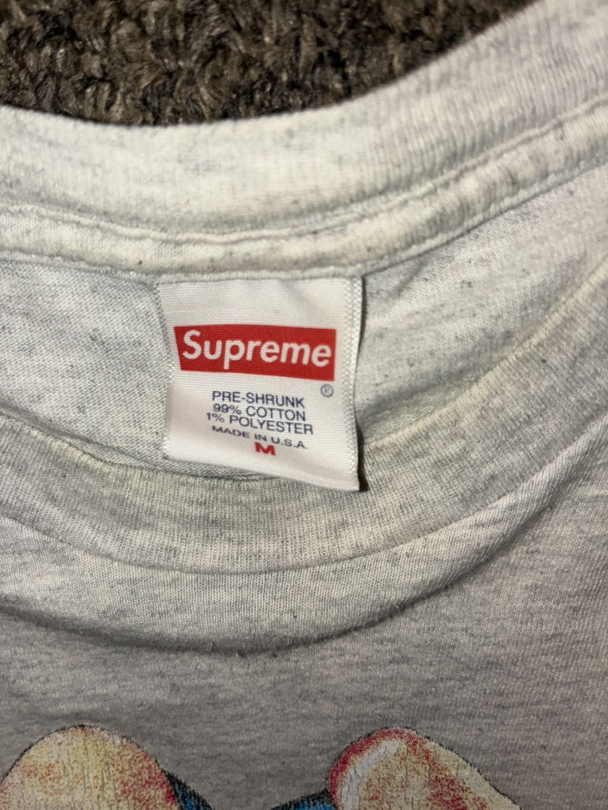 Supreme Supreme Guts Ash Grey Mens Tee Size US M / EU 48-50 / 2 - 3 Thumbnail