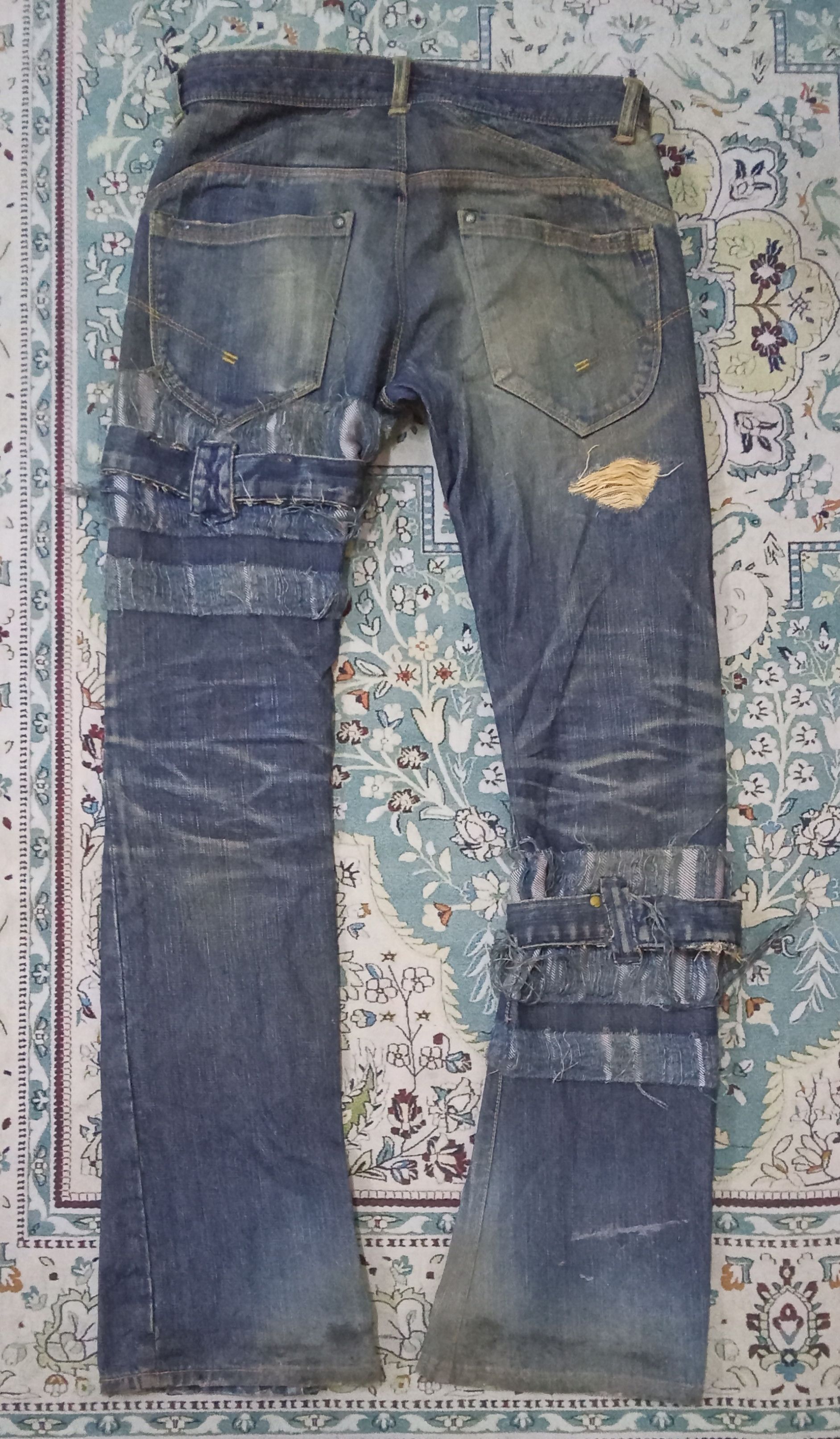 JACKROSE Jackrose Luv Maison Distressed Rare Design Jeans Size US 30 / EU 46 - 2 Thumbnail